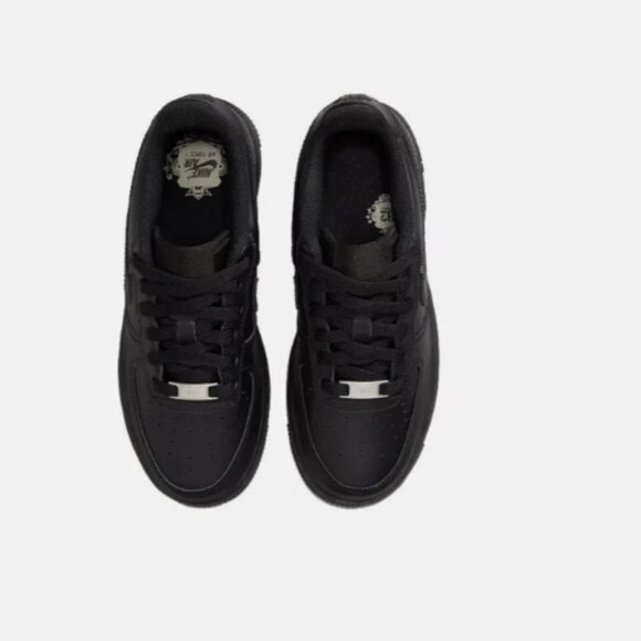 Nike Air Force 1 LE Grade School Triple Black Sneakers *NEW* - Picture 4 of 7